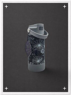 Hydraflo 14 oz Gothic Spiderweb Rose Stainless Steel Water Bottle